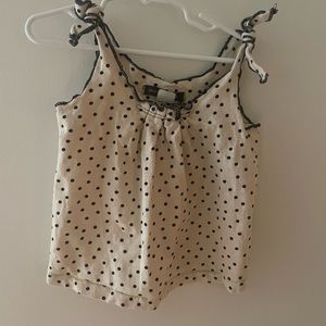 Sleeveless polka dot top